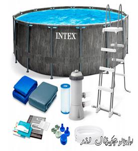 استخر پیش ساخته گرد 549*122 با تجهیزات کامل 26744 intex